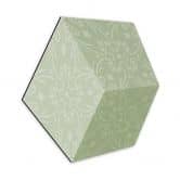 3D Hexagon Dibond - Groen met Patroon 
