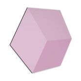 Hexagone à effet 3D - alu-Dibond magenta clair 