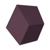 Hexagone à effet 3D - alu-Dibond violet 