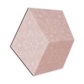 3D Hexagon - Alu-Dibond Rot Muster 