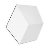 3D Hexagon - Alu-Dibond Weiß 
