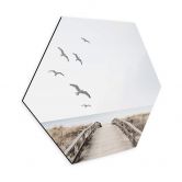 Hexagon Wandbild Blick auf die Ostsee - Alu-Dibond 