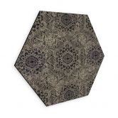 Hexagon Wandbild Mandala Boho Antikgold - Bloomery Decor - Alu-Dibond 