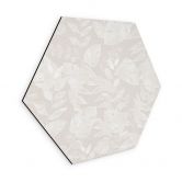 Wanddecoratie tropische bladeren beige - Bloemdecor - Alu-Dibond 