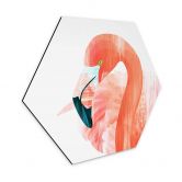 Hexagon Dibond Goed Blauw - Pink Flamingo 