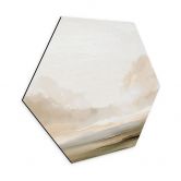 Hexagon Wandbild Wolken am Himmel - Hobday - Alu-Dibond 