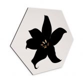 Hexagon - Alu-Dibond Kubistika - Dunkle Orchidee 