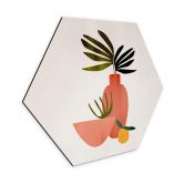 Hexagon - Alu-Dibond Kubistika - Saftige Zitrone 