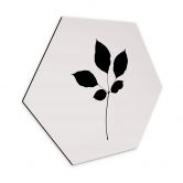 Hexagon - Alu-Dibond Kubistika - Schwarzes Kastanienblatt 