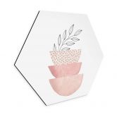 Hexagon Wandbild Zarte Schönheit der Natur - Alu-Dibond - Moss 