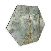 Hexagon Wandbild Verwunschener Wald - Ms Tiff - Alu-Dibond 