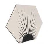 Hexagon - Alu-Dibond Orara Studio - Minimalistische Sonne 