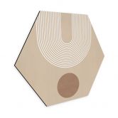Hexagon Wandbild Abstrakte Geometrie in Balance - Ristova - Alu-Dibond 