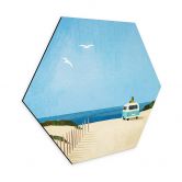 Hexagon Wandbild Van Life - Urlaub am Meer - Rivers - Alu-Dibond 