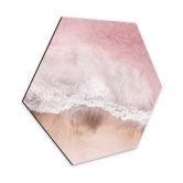 Hexagon - Alu-Dibond Sisi & Seb - Pinkes Meer 