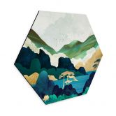 Hexagon Dibond SpaceFrog Designs - In de Bergen 