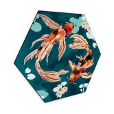 Hexagon Dibond To koi i en dam - SpaceFrog Designs 