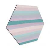 Hexagon Wandbild Farbenfrohe Leichtigkeit - Alu-Dibond - uplusmestudio 
