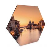 Hexagon-Wandbild Sonnenuntergang in Venedig - Alu-Dibond - Zhang 