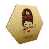 Hexagon Wandbild Tohmé - Flawless Audrey - Alu-Dibond mit Goldeffekt 