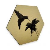 Hexagon - Alu-Dibond-Goldeffekt Ireland - Chorum - Kolibri 