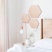 Hexagon - Alu-Dibond-Kupfereffekt (3er Set) 