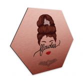 Hexagon Wandbild Tohmé - Flawless Audrey - Alu-Dibond mit Kupfereffekt 