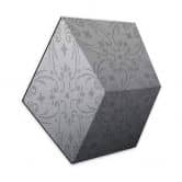 3D Hexagon - Alu-Dibond Silber Muster 