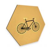 Hexagon - Alu-Dibond Kubistika - Fahrrad Liebe 