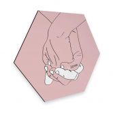 Hexagon - Alu-Dibond Kubistika - Hand in Hand 