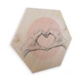 Hexagon - Holz Birke-Furnier Graves – Heart in Hand 
