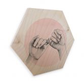 Hexagon - Holz Birke-Furnier Graves - Pinky swear 