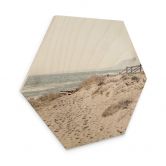 Hexagon Holzbild 1X Studio - Strandaufgang an den Dünen 
