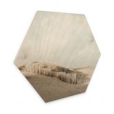 Hexagon Holzbild Dünenlandschaft an der Nordsee - Annie 