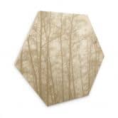 Houten Wanddecoratie zeshoekig stil winterbos - Böhmer 