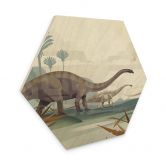 Hexagon - Holz Braun - Diplodocus 