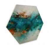 Hexagon Holzbild Gefrorenes Wasser - Fedrau 