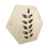 Hexagone - Bois Fredriksson - Feuilles marbrées 