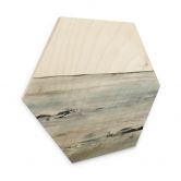 Hexagon Holzbild Wellen am Sandy Bay - Hobday 