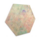 Hexagon Holzbild Bunte Mosaik-Dreiecke - Jaszke 