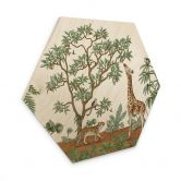 Tableau sur bois Hexagon Objets cachés Animaux de la jungle - Kikki Belle 