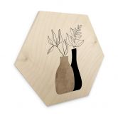 Hexagon - Holz Kubistika - Minimalistische Pflanzen 