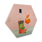 Hexagon Holzbild Aperol Spritz - Lizde 