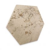 Hexagon Holzbild Elegante Kiefer im asiatischen Stil - Ms Tiff 