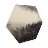 Hexagon - Holz Nebel im Wald 02 