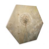 Hexagon Holzbild Pusteblumen-Traum im Frühling - Paksoylu 