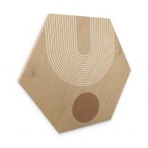 Hexagon Holzbild Abstrakte Geometrie in Balance - Ristova 