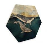 Hexagon Holzbild SpaceFrog Designs - Verbundenheit 