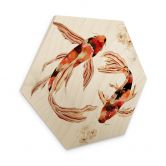 Hexagone - Bois Deux koïs dans un étang - SpaceFrog Designs 