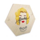 Hexagon - Holz Birke-Furnier Tohmé - Flawless Marilyn 